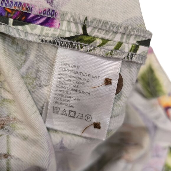 Tommy Bahama silk artist series vintage Hawaiian Floral Short-Sleeve Button Shir - Picture 3 of 9